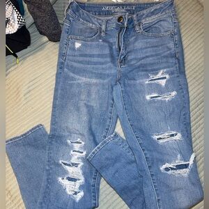 Distressed Blue Women's Jeans
